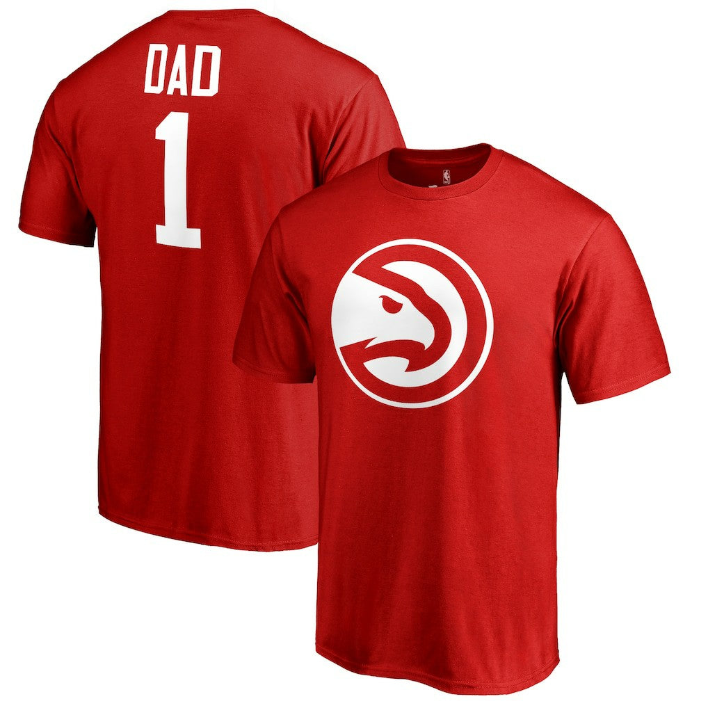 Atlanta Hawks #1 Dad T-Shirt - Red sale
