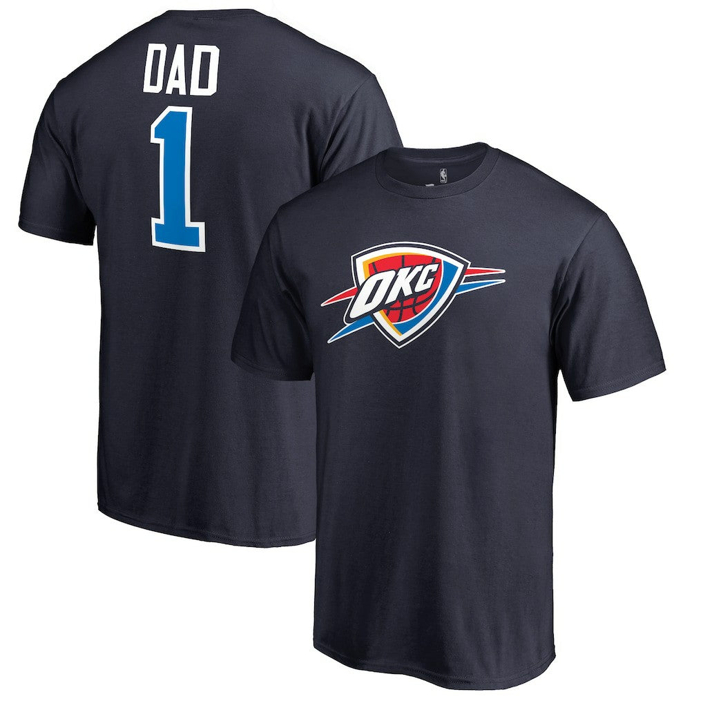 Oklahoma City Thunder #1 Dad T-Shirt - Navy outlet