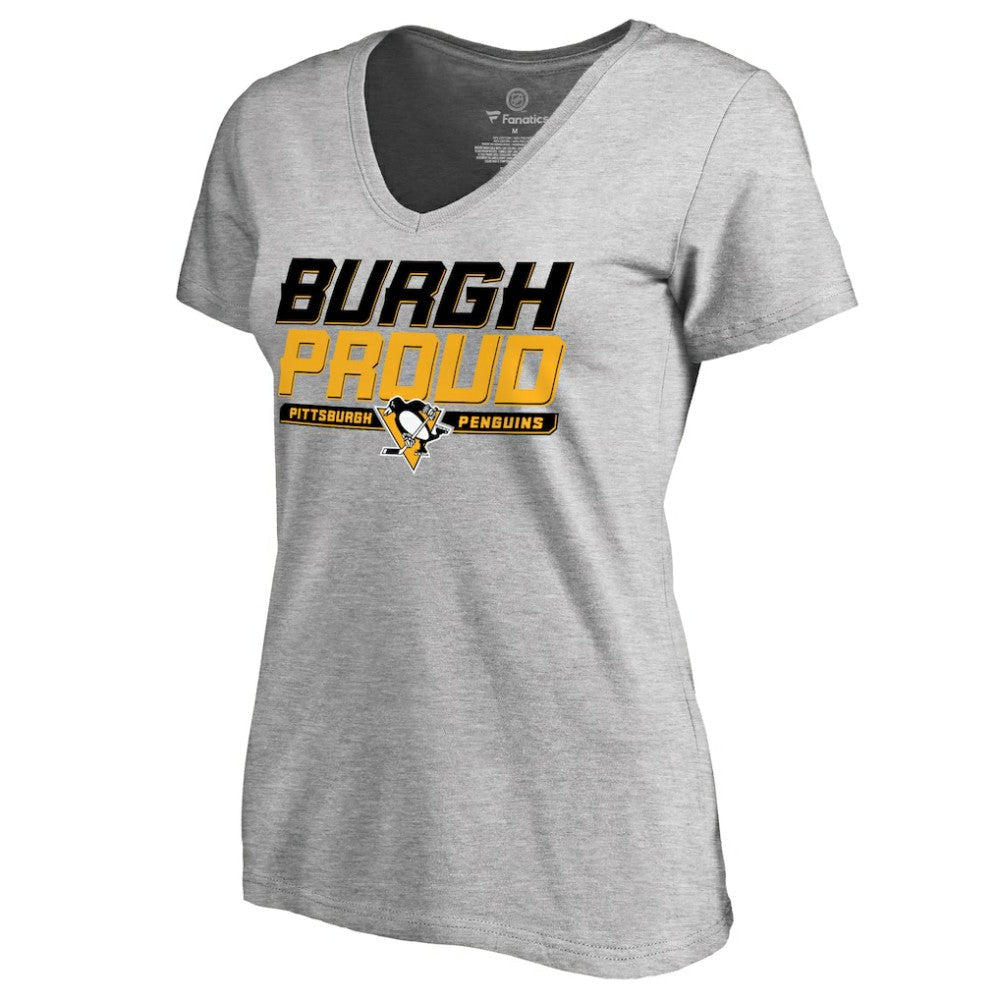 Pittsburgh Penguins Women's Hometown Collection Burgh Proud V-Neck T-Shirt
