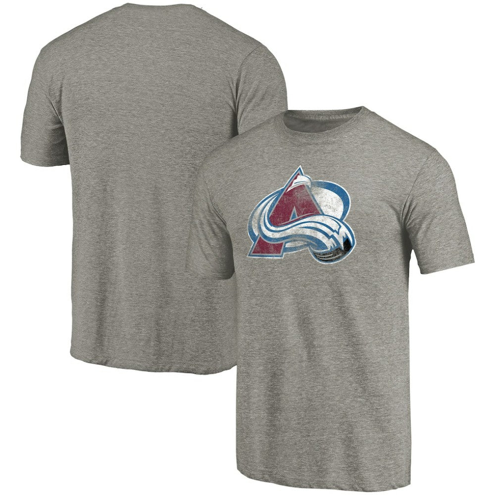 Colorado Avalanche Distressed Team Logo Tri-Blend T-Shirt