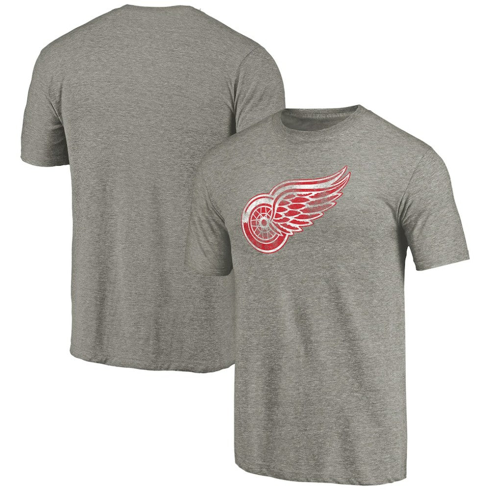 Detroit Red Wings Distressed Team Logo 2 Tri-Blend T-Shirt