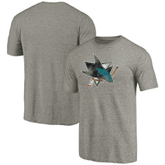 San Jose Sharks Distressed Team Logo Tri-Blend T-Shirt