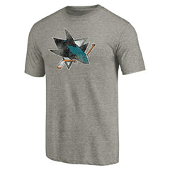 San Jose Sharks Distressed Team Logo Tri-Blend T-Shirt