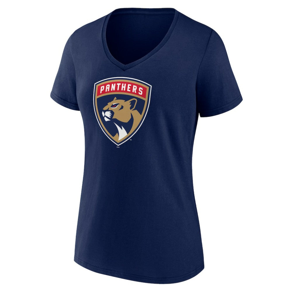 Florida Panthers Women's Primary Logo V-Neck T-Shirt