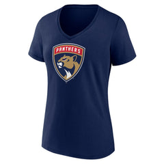 Florida Panthers Women's Primary Logo V-Neck T-Shirt