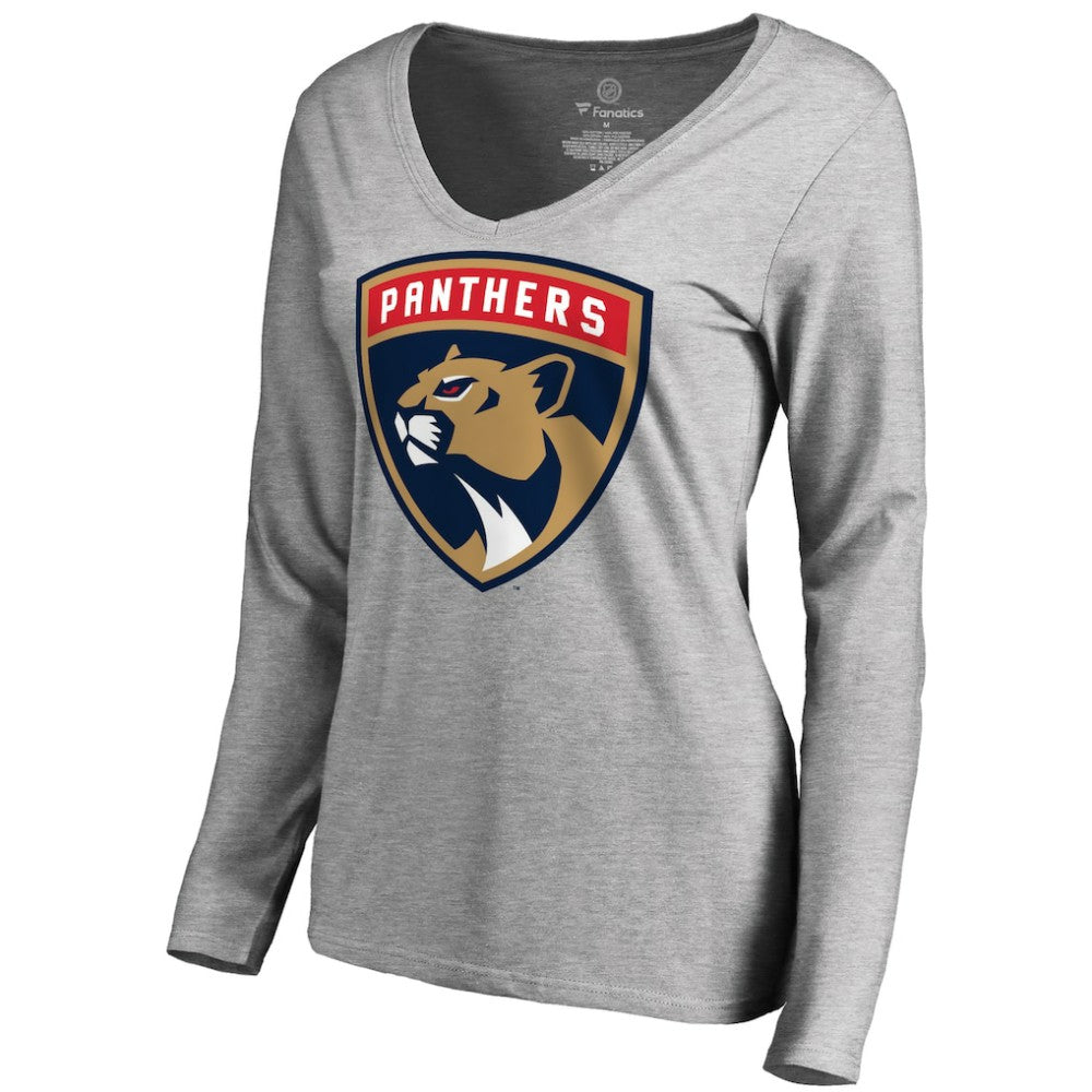 Florida Panthers Women's New Logo Long Sleeve V-Neck T-Shirt