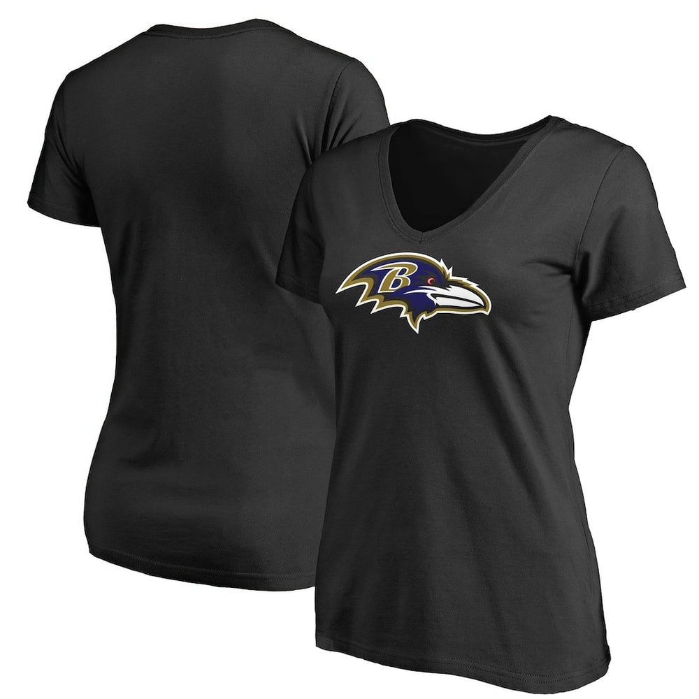 NFL Baltimore Ravens Women's Primary Team Logo V-Neck T-Shirt