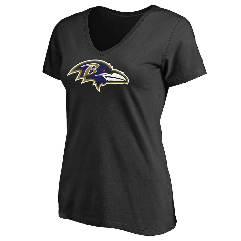 NFL Baltimore Ravens Women's Primary Team Logo V-Neck T-Shirt