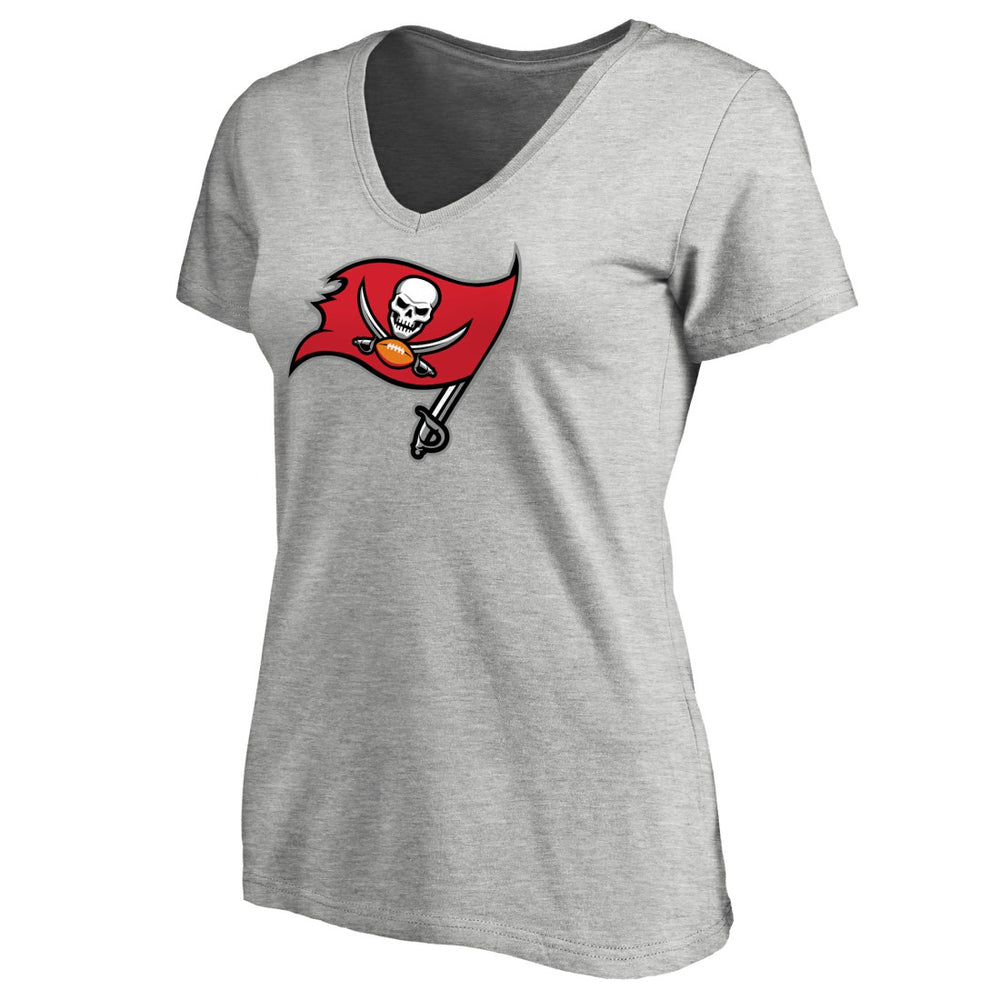 NFL Tampa Bay Buccaneers Women's Primary Logo V-Neck T-Shirt