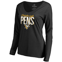 Pittsburgh Penguins Women's Nostalgia Long Sleeve T-Shirt
