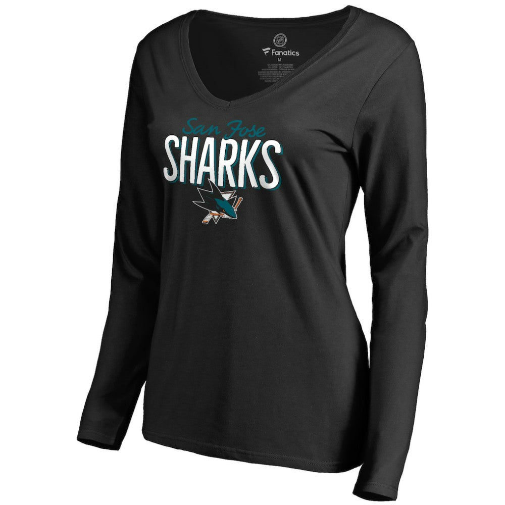 San Jose Sharks Women's Nostalgia Long Sleeve T-Shirt