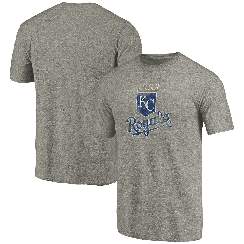 Kansas City Royals Distressed Team Tri-Blend T-Shirt - Ash