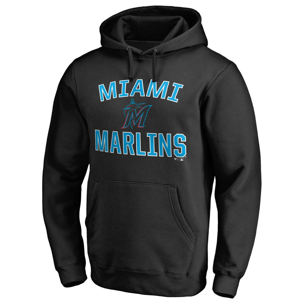 Miami Marlins Victory Arch Pullover Hoodie - Black