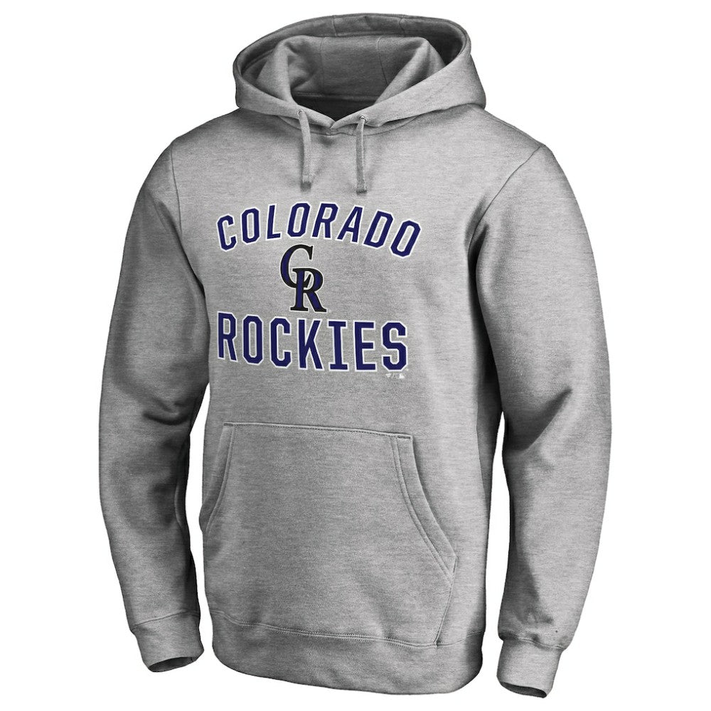 Colorado Rockies Victory Arch Pullover Hoodie - Ash