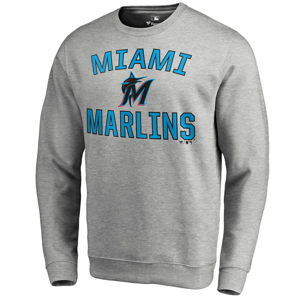 Miami Marlins Victory Arch Pullover Sweatshirt - Ash