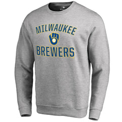 Milwaukee Brewers Victory Arch Pullover Sweatshirt - Ash