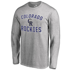 Colorado Rockies Victory Arch Long Sleeve T-Shirt - Ash