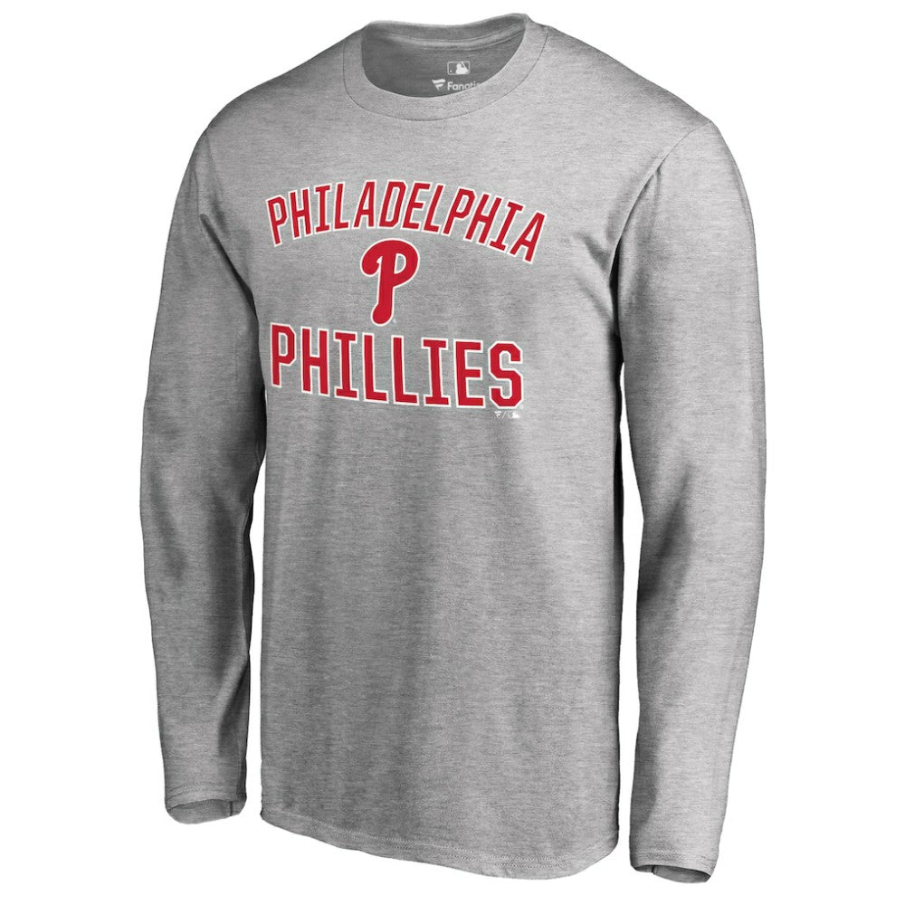 Philadelphia Phillies Victory Arch Long Sleeve T-Shirt - Ash