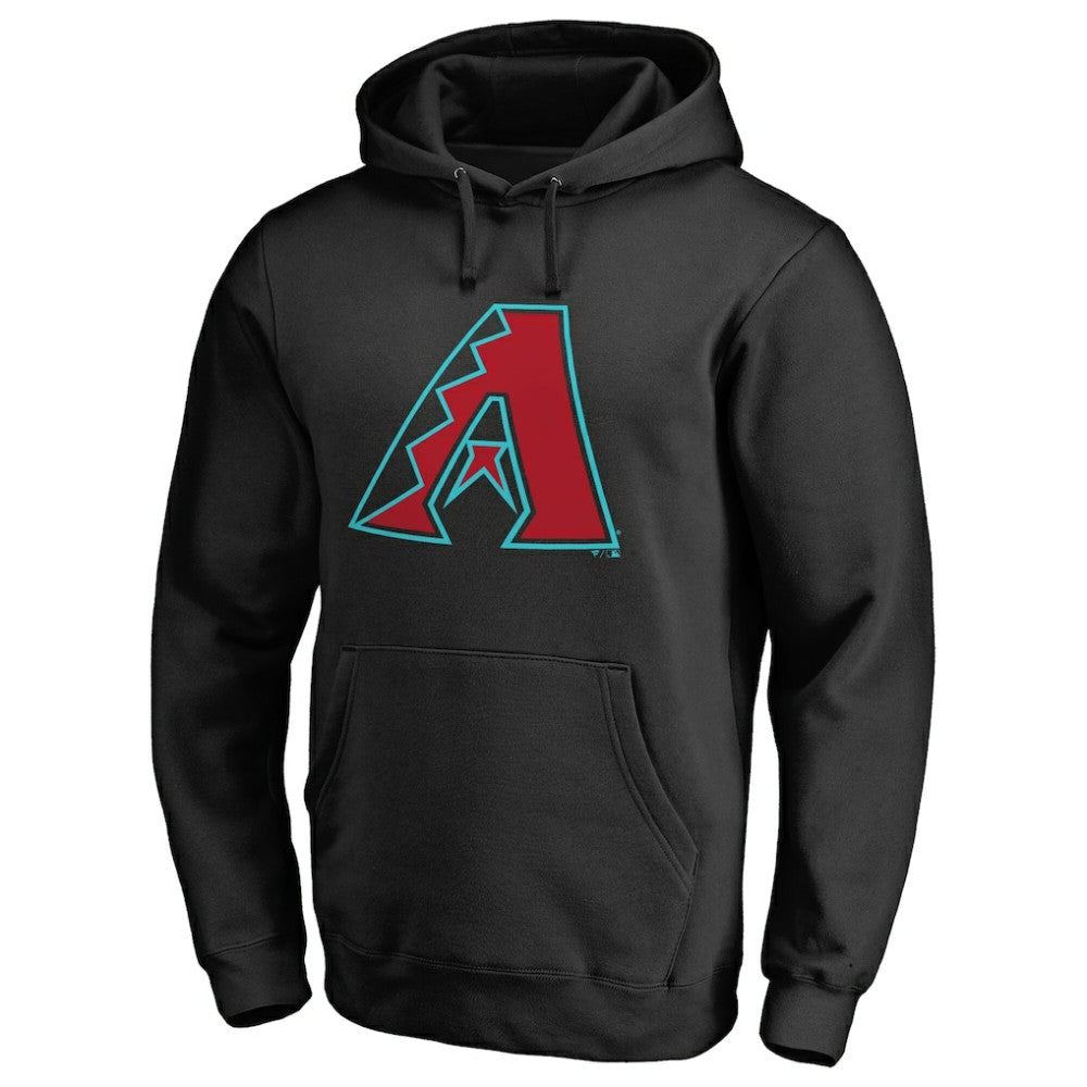 Arizona Diamondbacks Official Logo Fitted Pullover Hoodie - Black