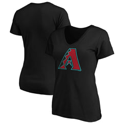 Arizona Diamondbacks Women's Secondary Color Primary Logo T-Shirt - Black