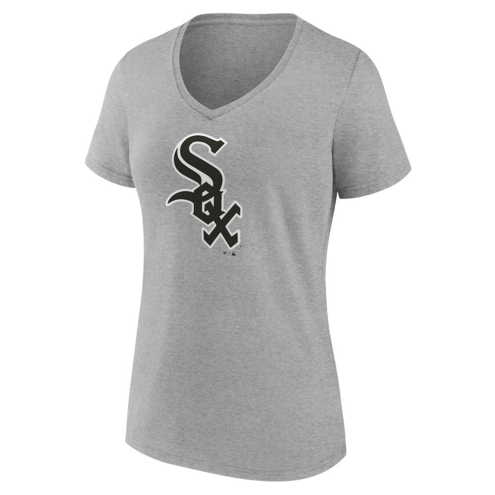 Chicago White Sox Women's Secondary Color Primary Logo T-Shirt - Ash