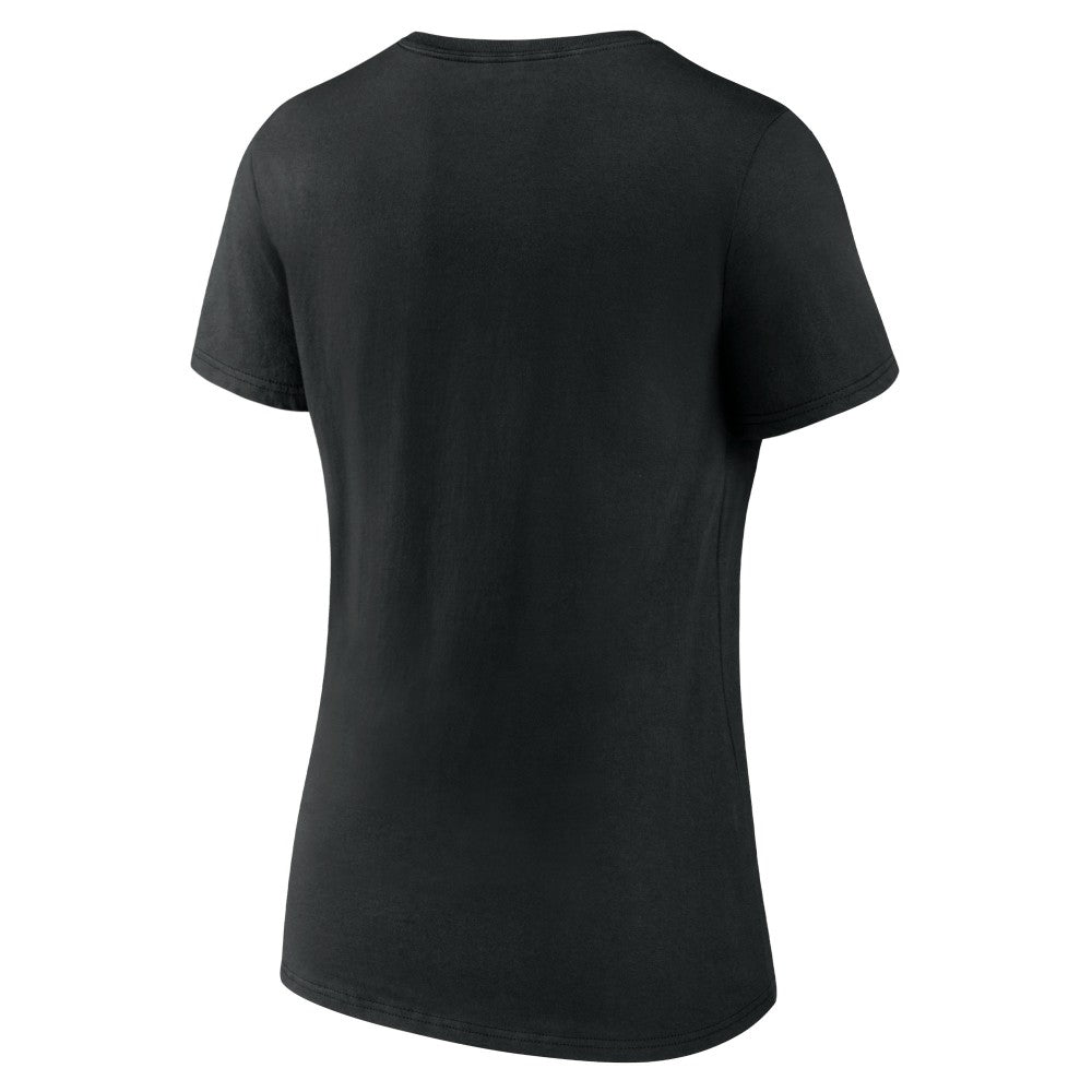 Cincinnati Reds Women's Secondary Color Primary Logo T-Shirt - Black