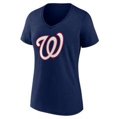 Washington Nationals Women's Secondary Color Primary Logo T-Shirt - Navy