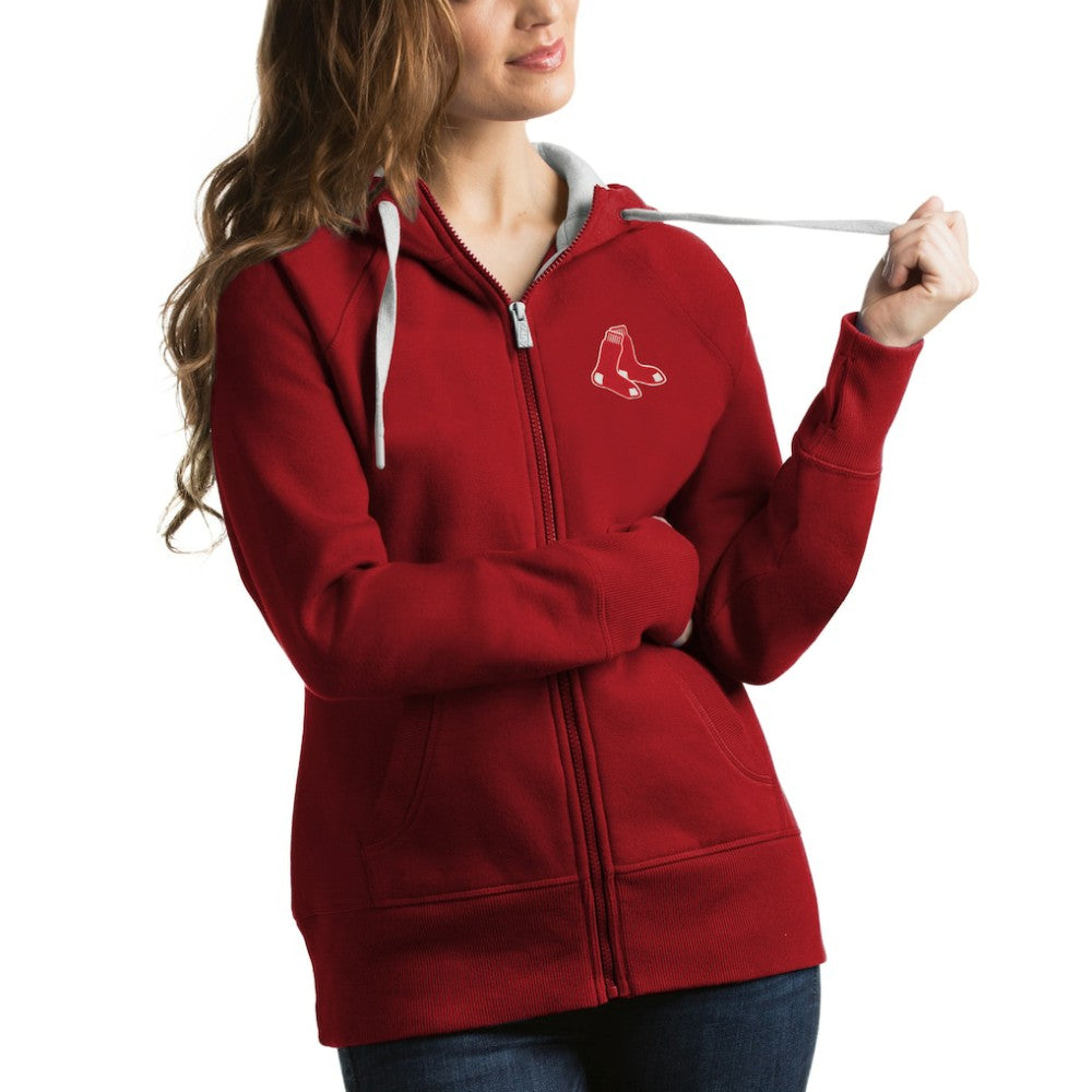Boston Red Sox Antigua Women's Victory Full-Zip Hoodie - Red