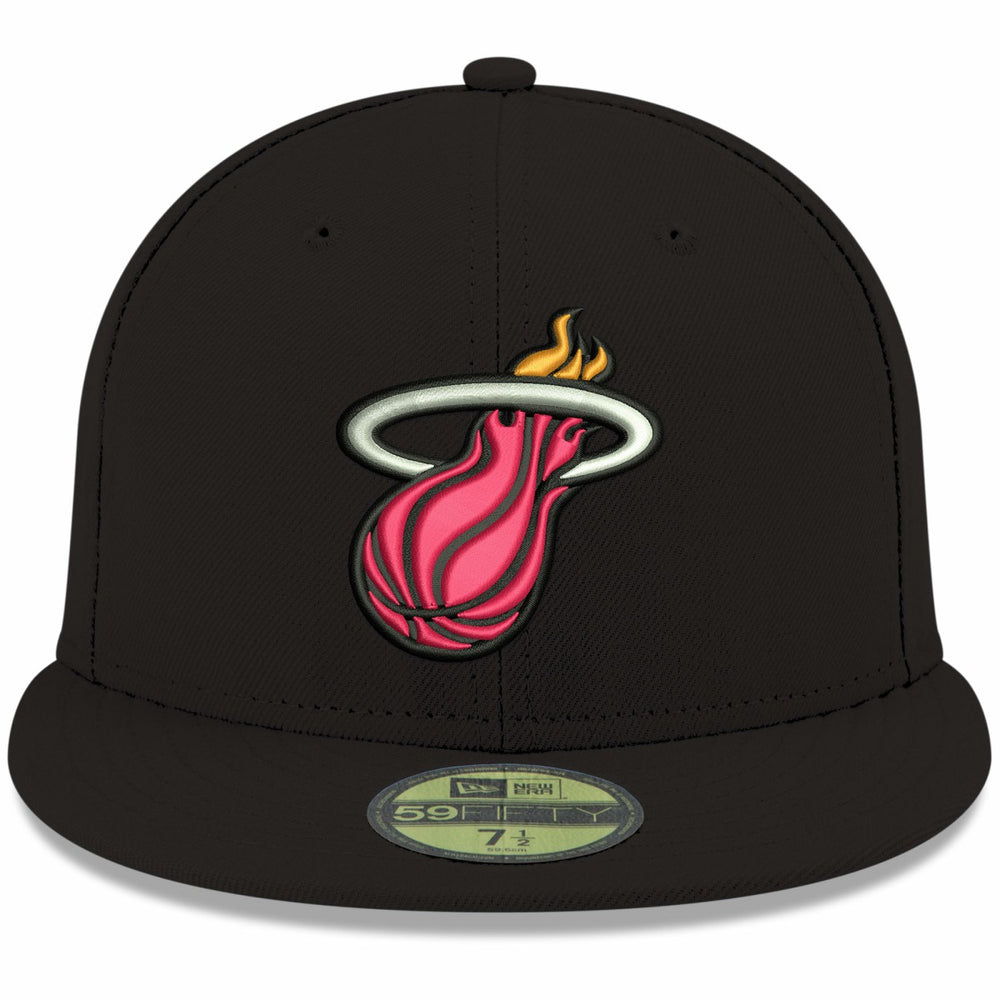 Miami Heat Team Color 59FIFTY Fitted Hat - Black | New Era shop