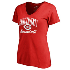 Cincinnati Reds Women's Victory Script T-Shirt - Red