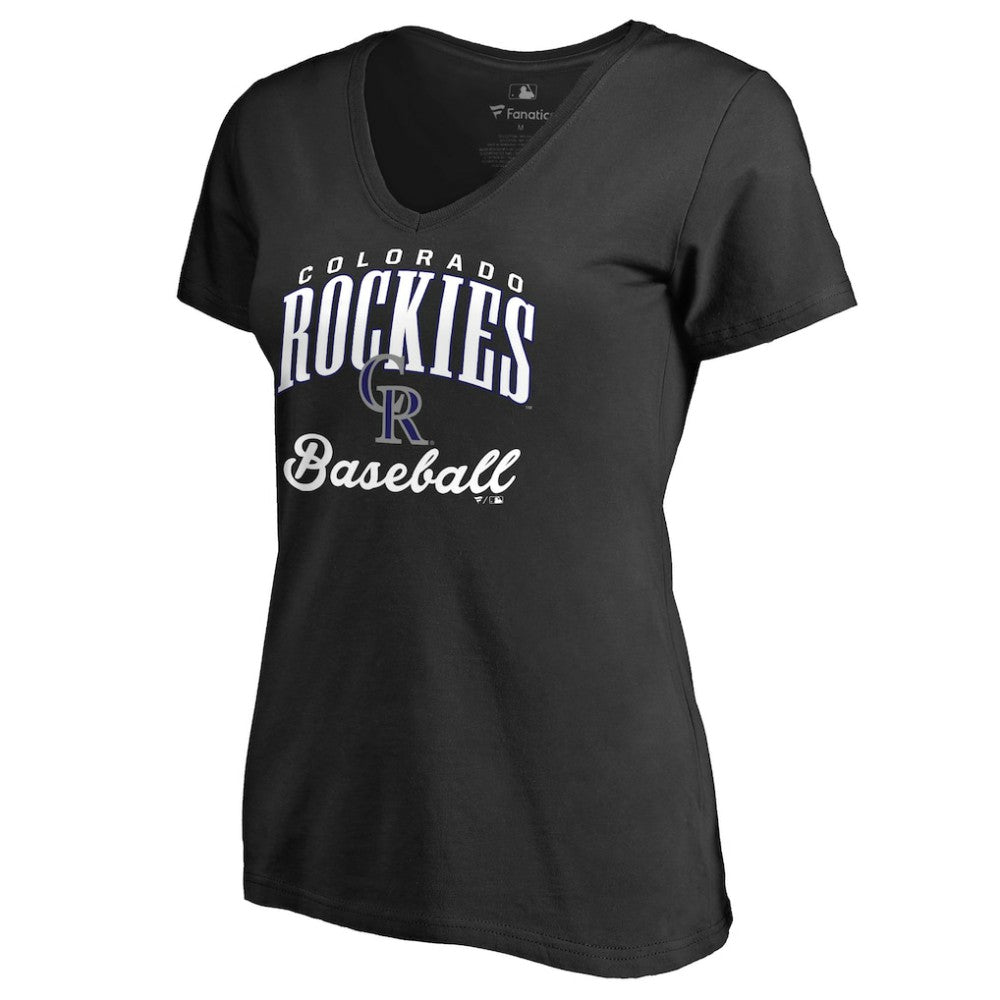Colorado Rockies Women's Victory Script T-Shirt - Black