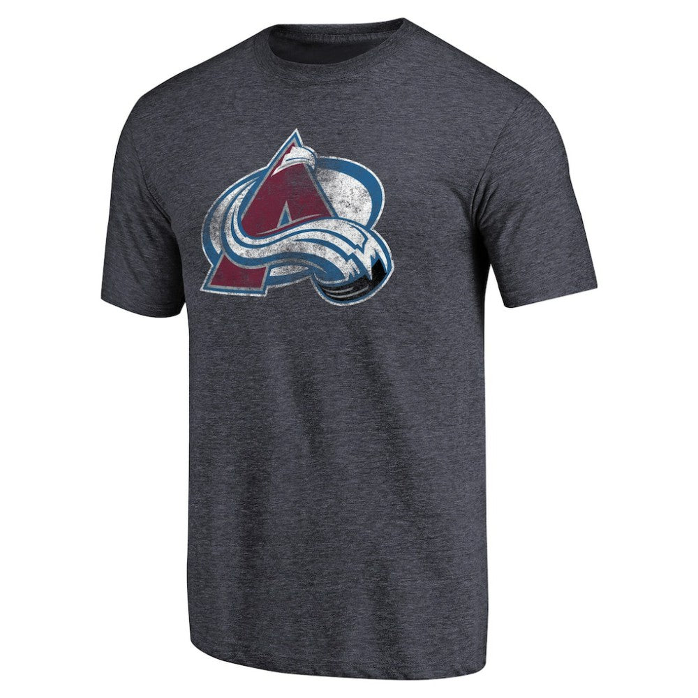 Colorado Avalanche Distressed Team Primary Logo Tri-Blend T-Shirt