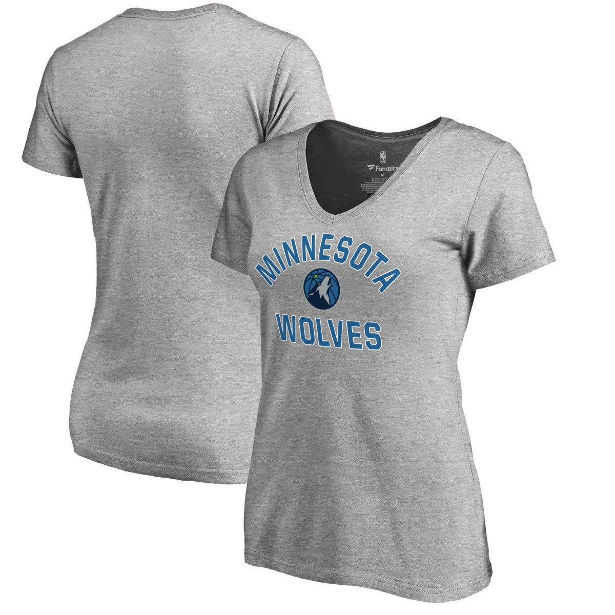 Minnesota Timberwolves Women's Overtime V-Neck T-Shirt - Heather Gray outlet
