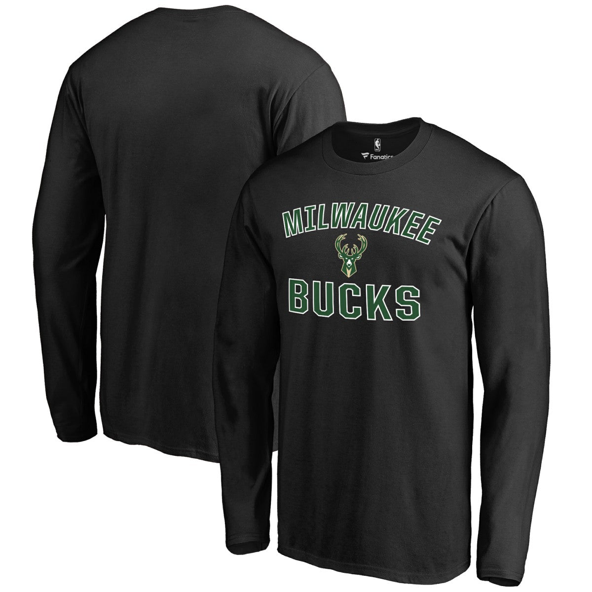 Milwaukee Bucks Victory Arch Long Sleeve T-Shirt - Black sale