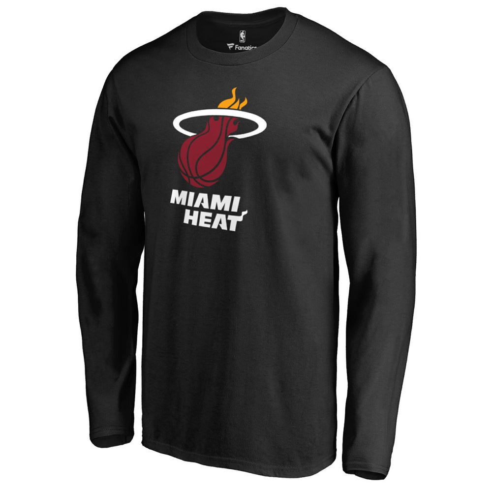 Miami Heat Primary Logo Long Sleeve T-Shirt - Black discount