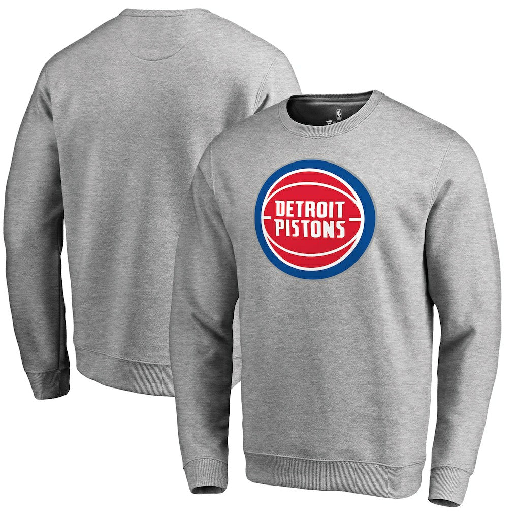 Detroit Pistons Primary Logo Sweatshirt sale - Heathered Gray shop