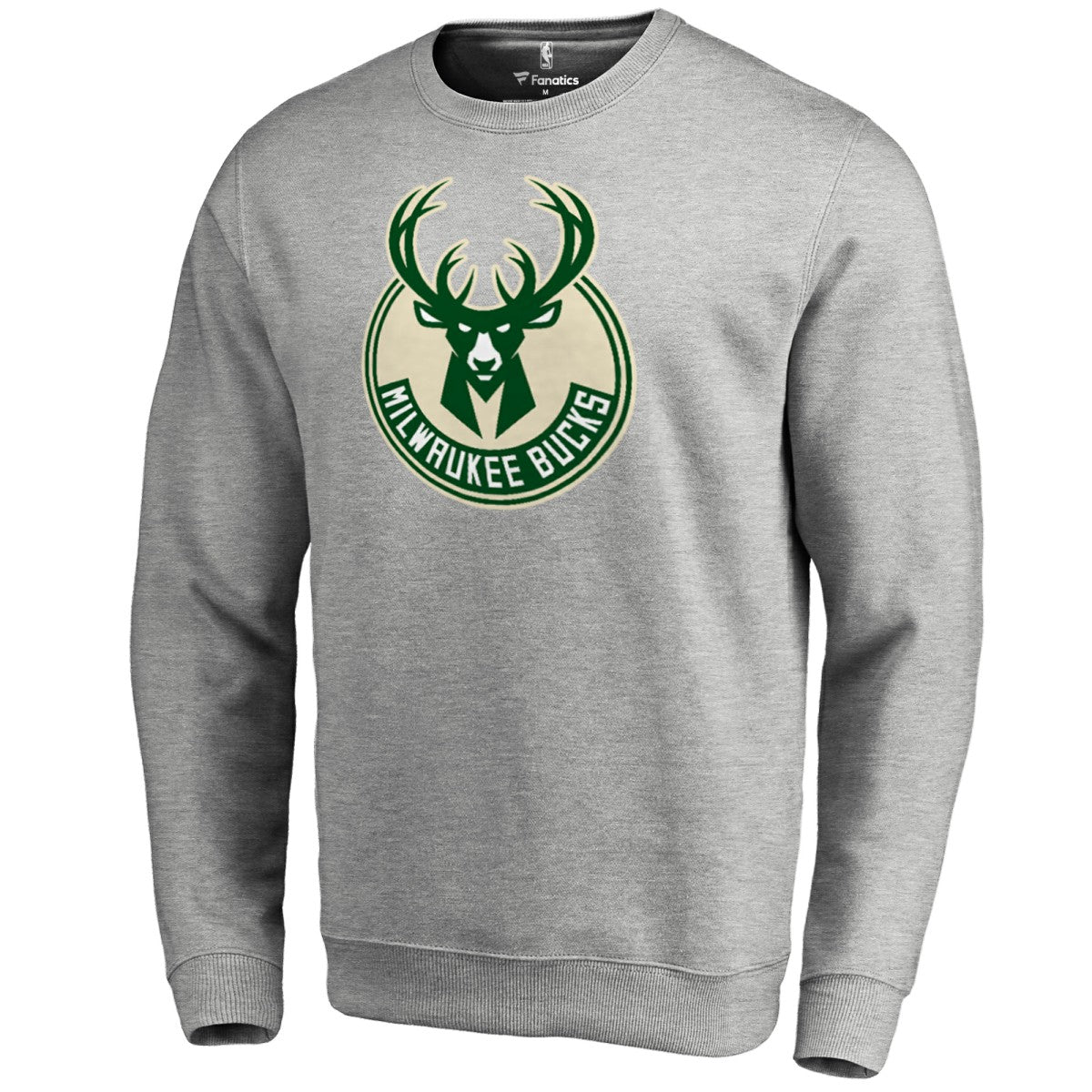 Milwaukee Bucks Primary Logo Sweatshirt - Heathered Gray online