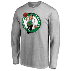 Boston Celtics Primary Logo Long Sleeve T-Shirt - Heather Gray on sale