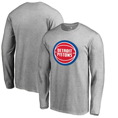 Detroit Pistons Primary Logo Long Sleeve T-Shirt sale - Heather Gray shop