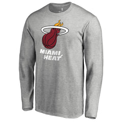 Miami Heat Primary Logo Long Sleeve T-Shirt - Heather Gray cheap