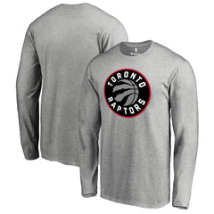 Toronto Raptors Primary Logo Long Sleeve T-Shirt - Heather Gray outlet