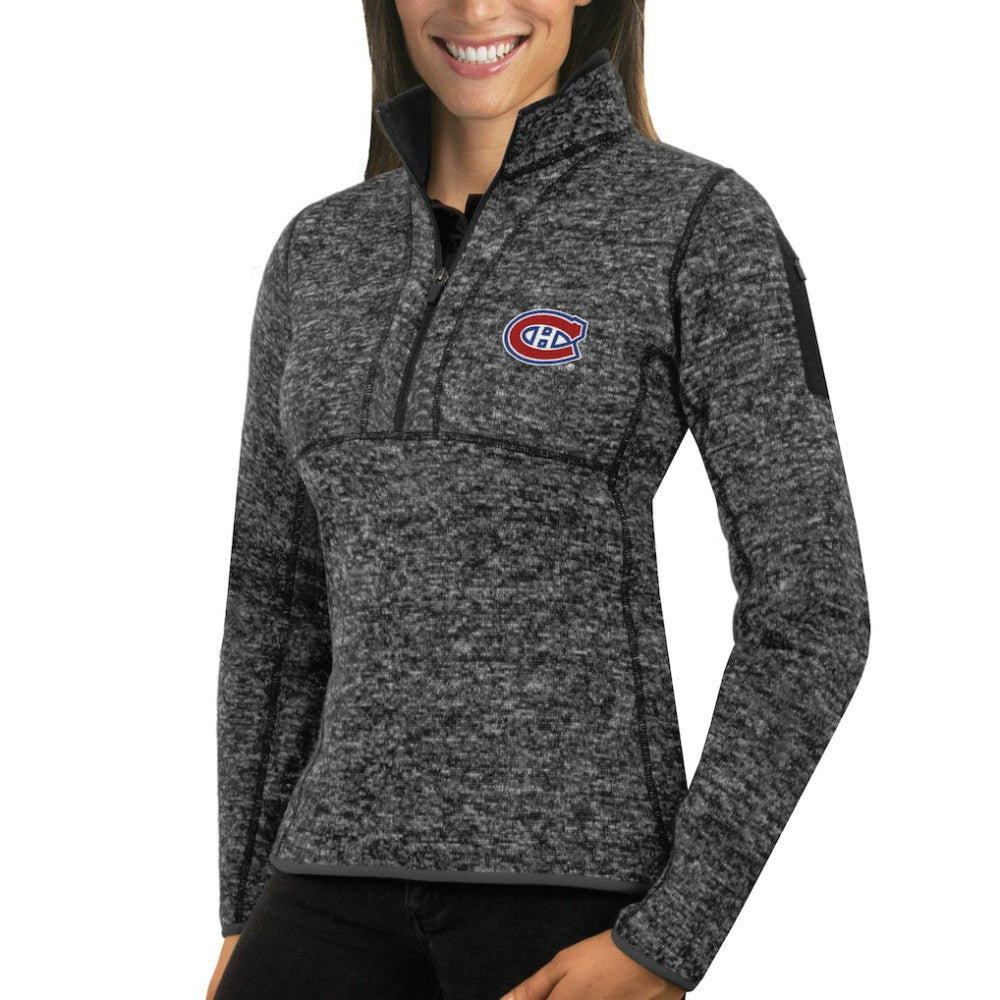 Montreal Canadiens Antigua Women's Fortune Half-Zip Sweatshirt