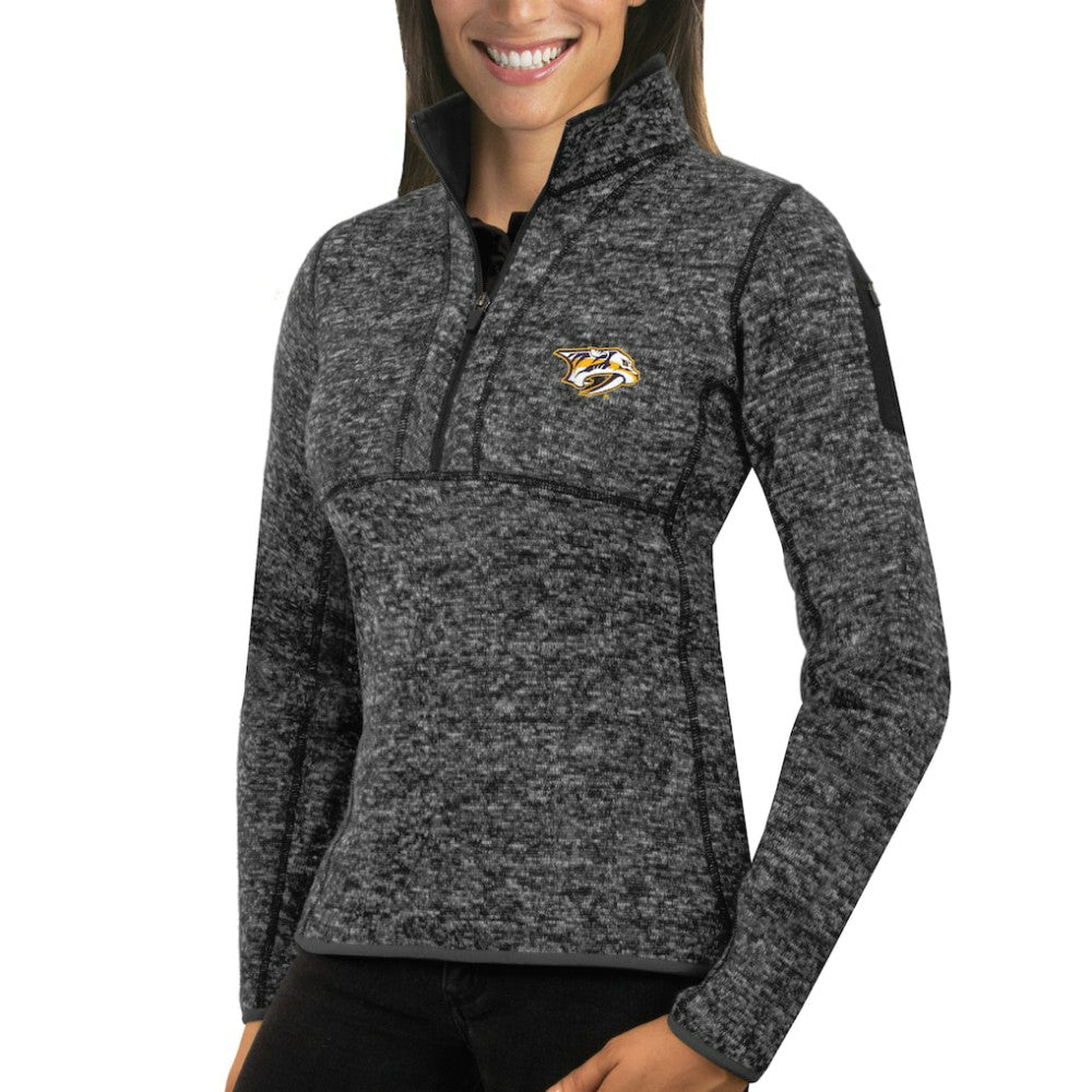 Nashville Predators Antigua Women's Fortune Half-Zip Sweatshirt