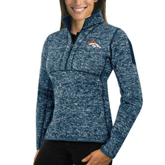 NFL Denver Broncos Antigua Women's Fortune Half-Zip Sweater
