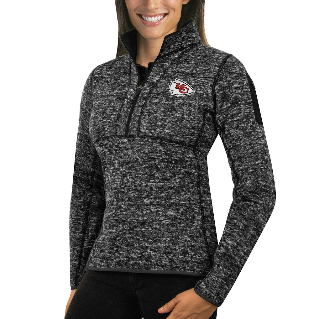 NFL Kansas City Chiefs Antigua Women's Fortune Half-Zip Sweater