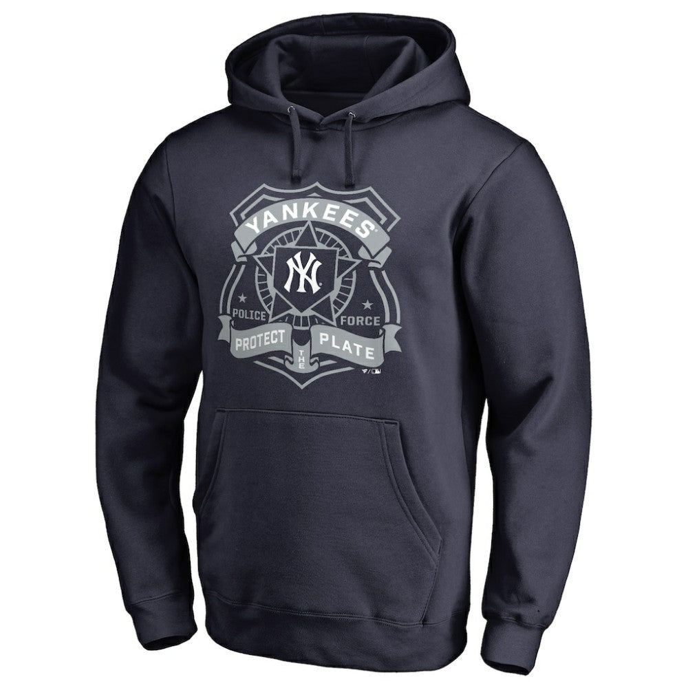 New York Yankees Police Badge Pullover Hoodie - Navy