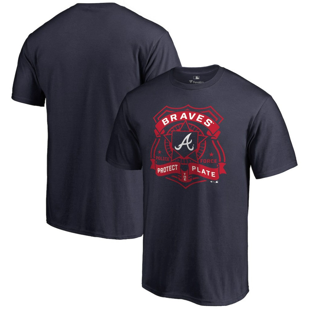 Atlanta Braves Police Badge T-Shirt - Navy