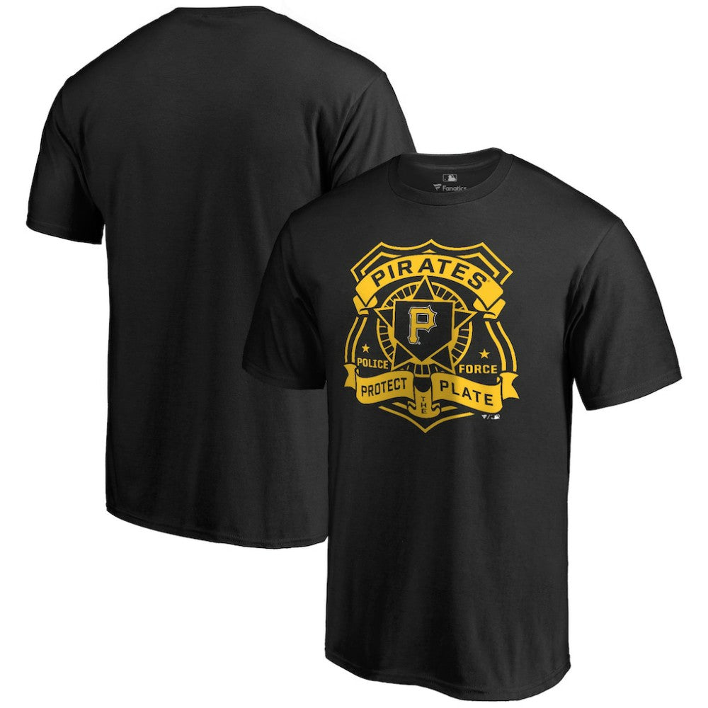 Pittsburgh Pirates Police Badge T-Shirt - Black