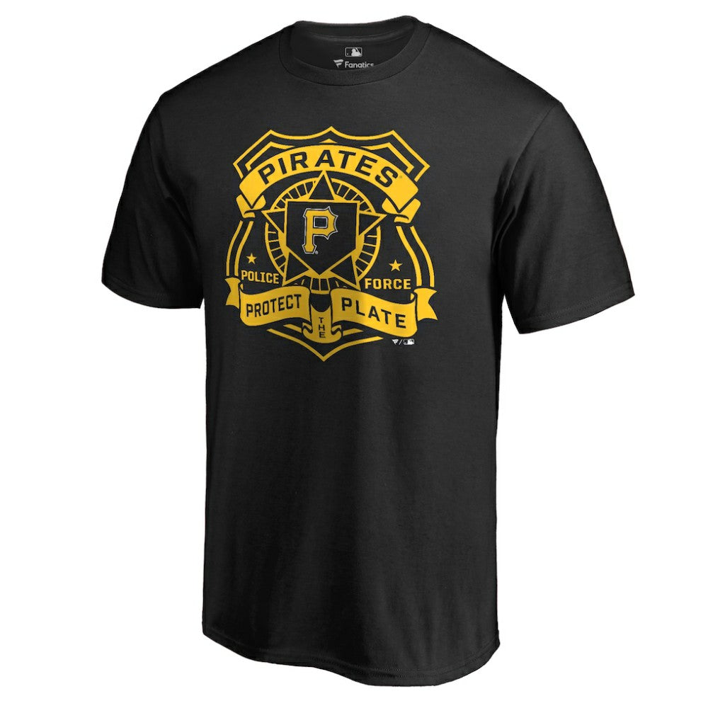 Pittsburgh Pirates Police Badge T-Shirt - Black