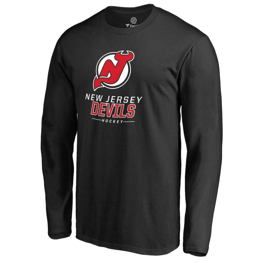 New Jersey Devils Team Lockup Long Sleeve T-Shirt